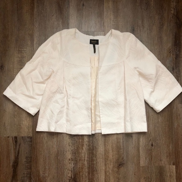 Laundry by Shelli Segal Textured White Jacket - Picture 1 of 4